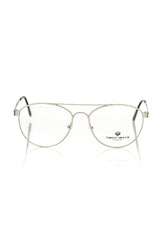 Frankie Morello Silver Metallic Mens Eyeglass Frame